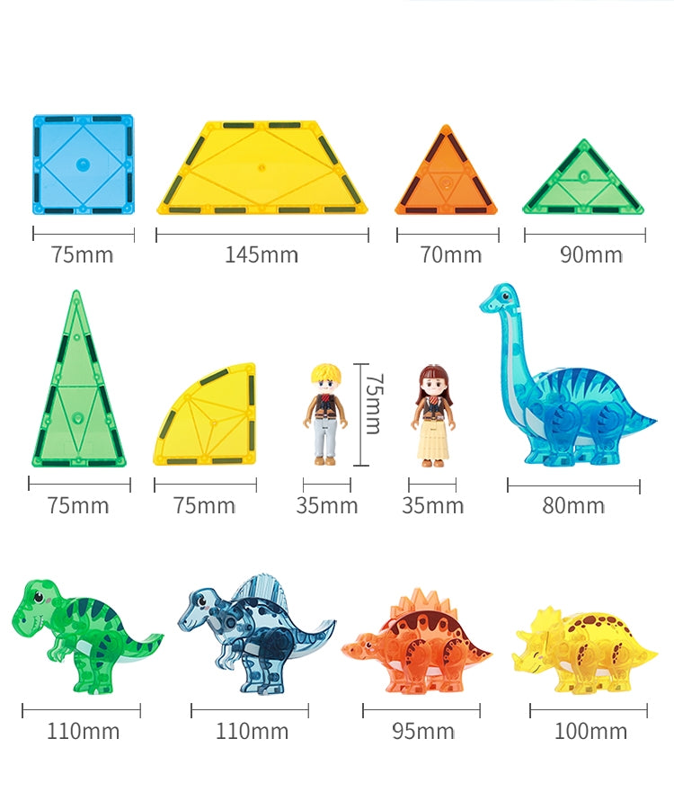 Dino Zone Magnetic Tiles