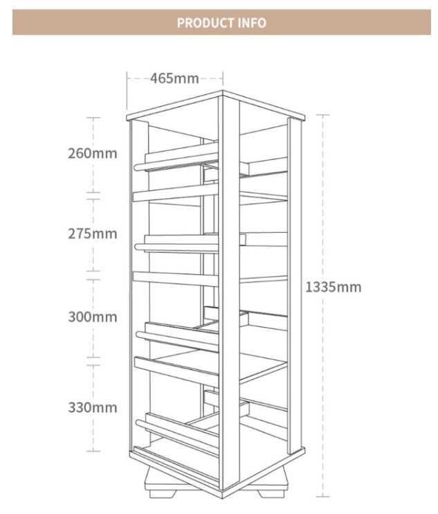 (Build-To-Order/Pre-Order) 360° Swing Bookcase