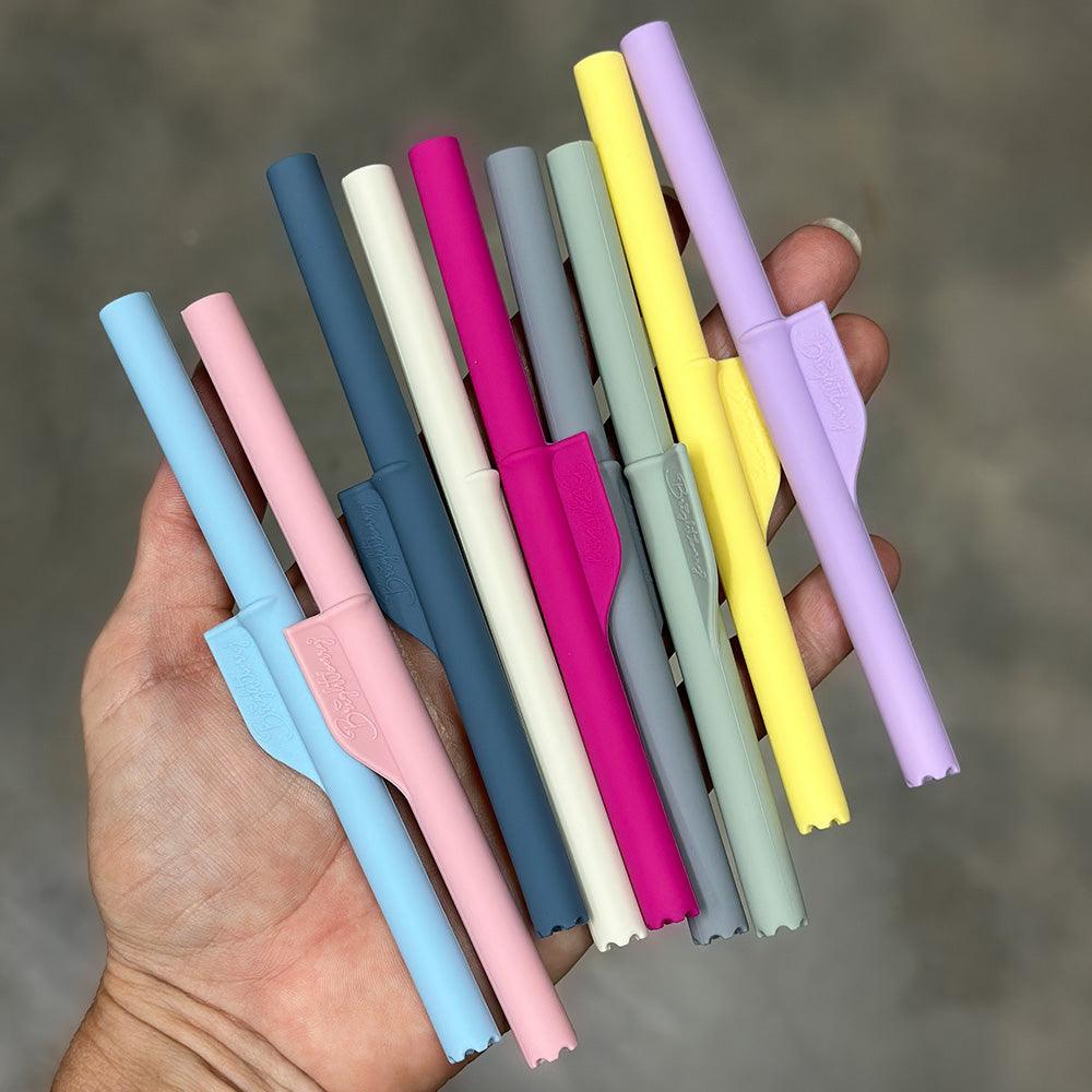 Silicone Stopper Straws for Smoothie Cup
