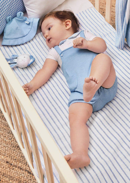 [As-Is] Baby Boy Sky Blue Romper