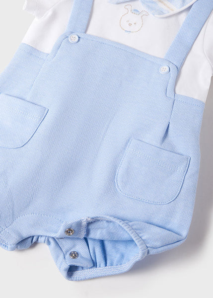 [As-Is] Baby Boy Sky Blue Romper