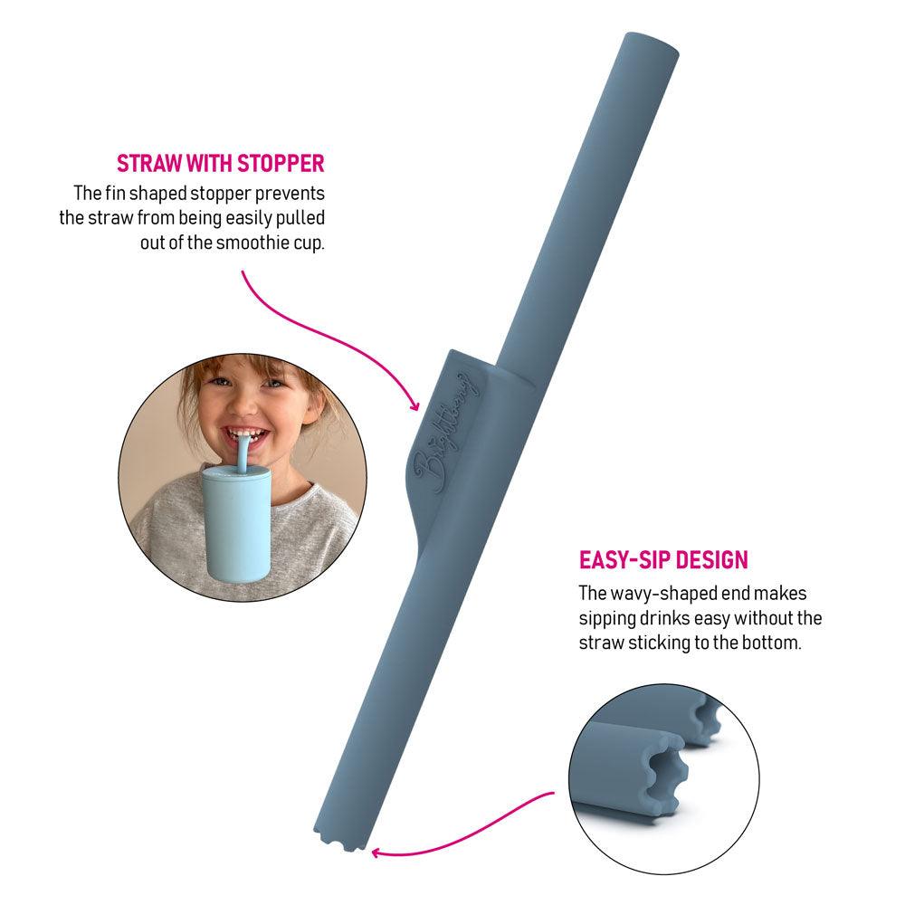 Silicone Stopper Straws for Smoothie Cup