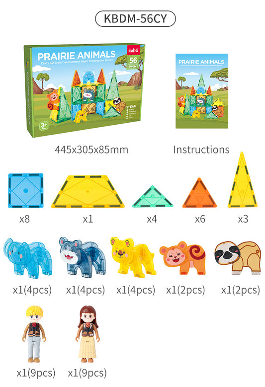 Animals Magnetic Tiles