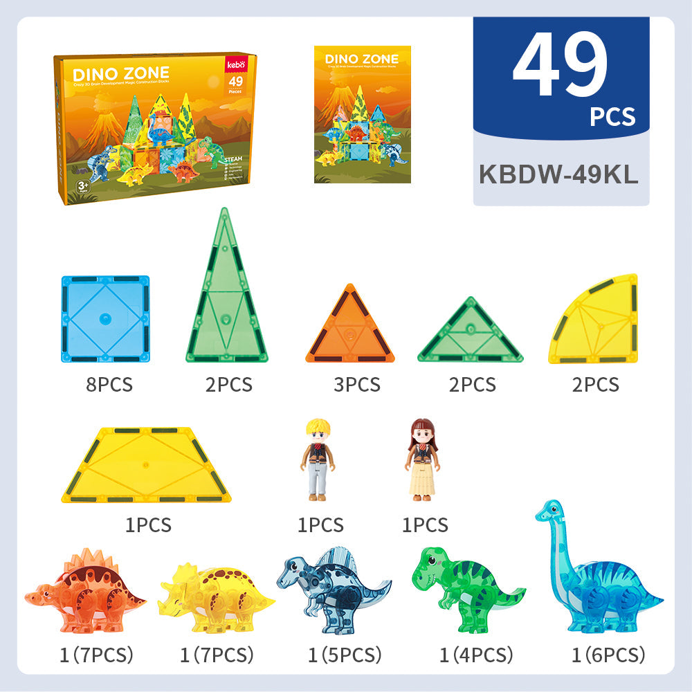 Dino Zone Magnetic Tiles
