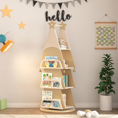 Christmas Tree Rotating Bookcase