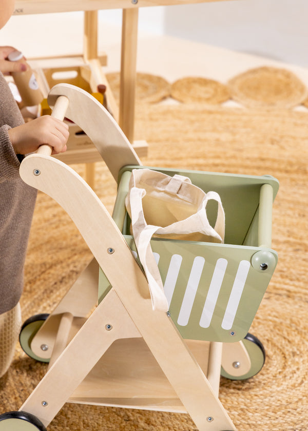 Wooden Shopping Cart